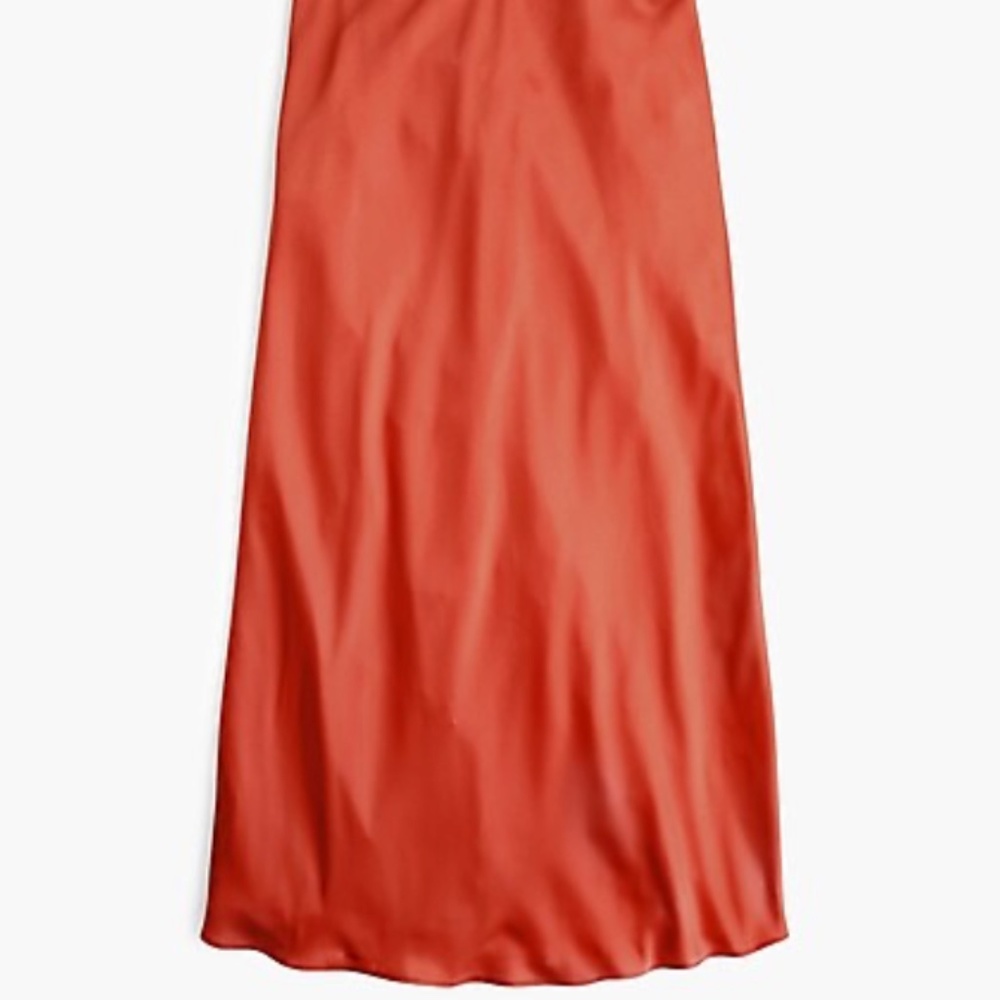 J. Crew Gwyneth Slip Skirt in Rock Red